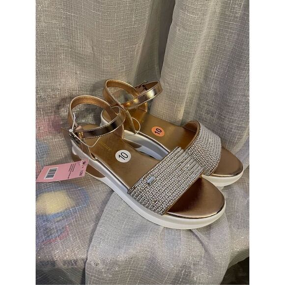 Nwt juicy couture impress pearl rhinestone sandals sz 10 - Picture 11 of 11